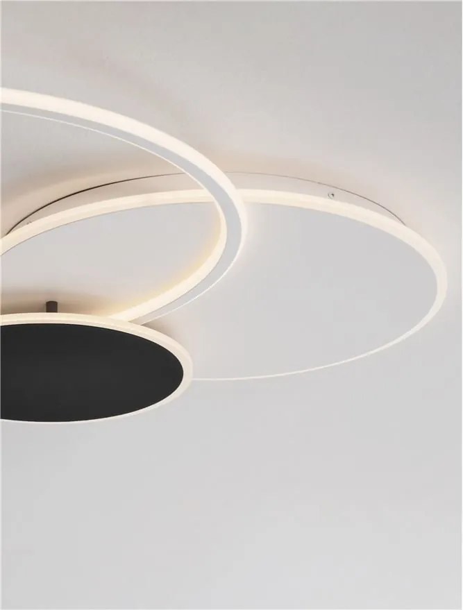 Lustra LED aplicata stil modern RUBIC alb negru