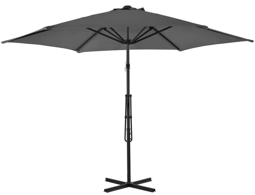 Umbrela de soare de exterior, stalp din otel, antracit, 300 cm Antracit
