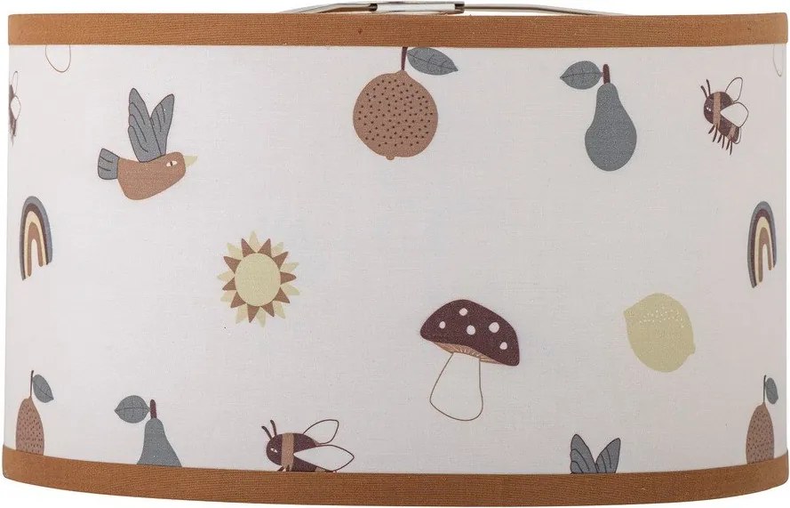 Abajur pentru copii alb/maro cu abajur textil ø 34 cm Agnes – Bloomingville Mini