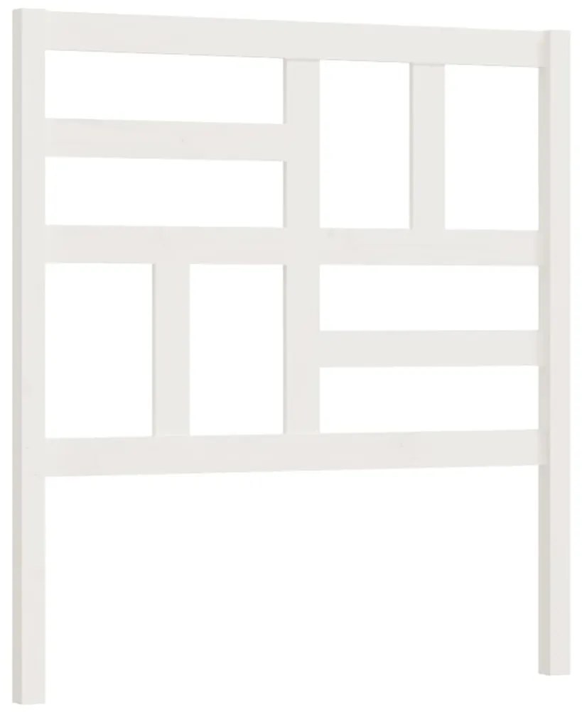 818166 vidaXL Tăblie de pat, alb, 81x4x104 cm, lemn masiv de pin
