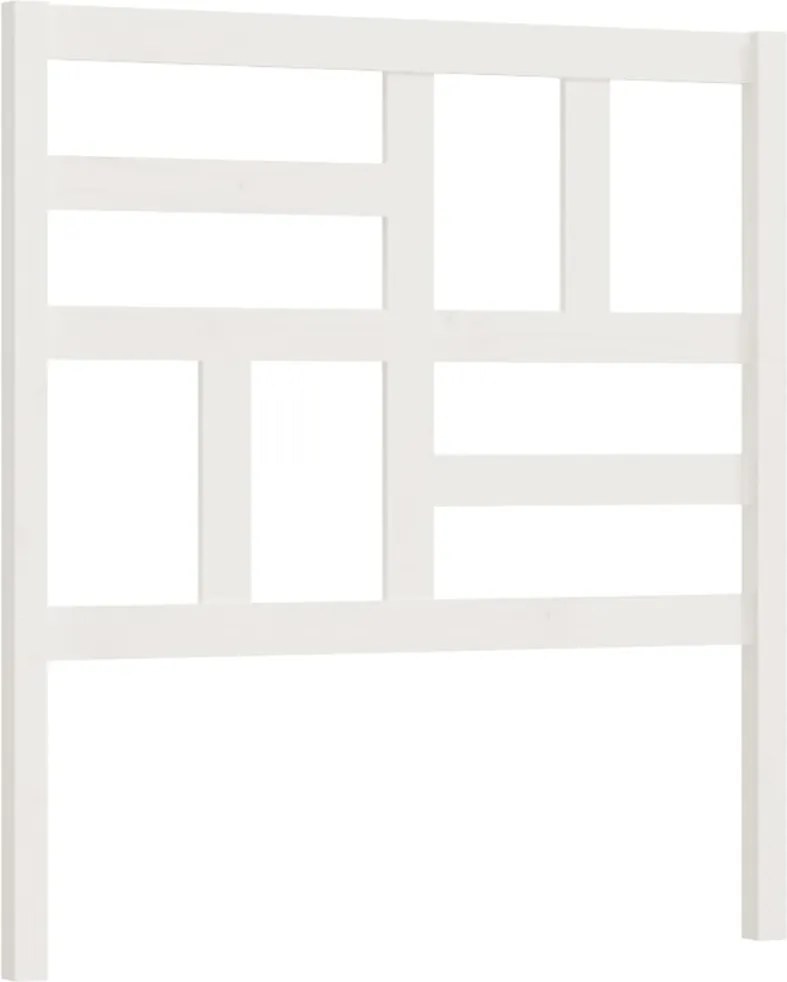 vidaXL Tăblie de pat, alb, 81x4x104 cm, lemn masiv de pin