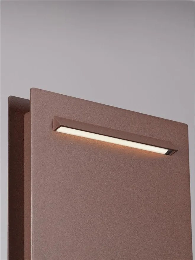 Mini Stalp de exterior LED 3000K, IP67 RECTO H-23cm corten