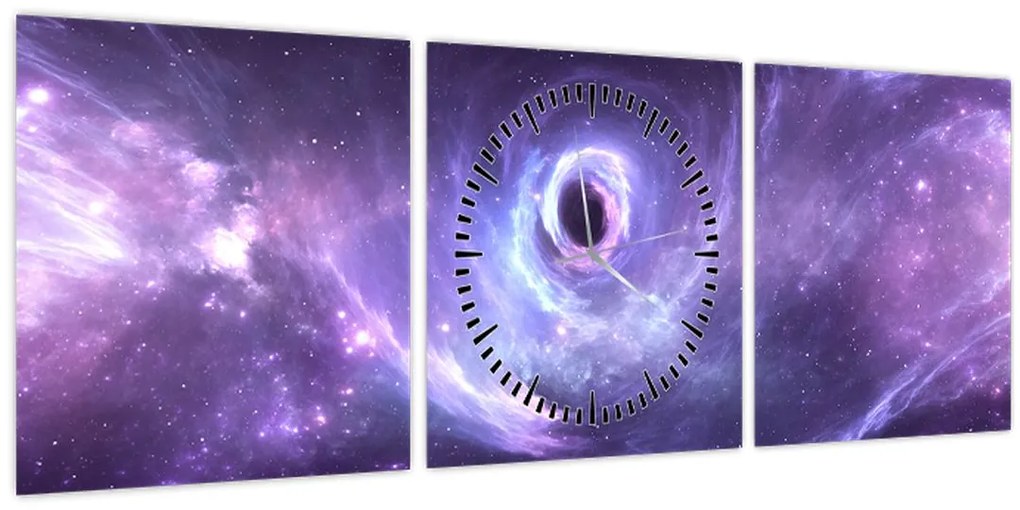 Tablou - Universul (cu ceas) (90x30 cm)