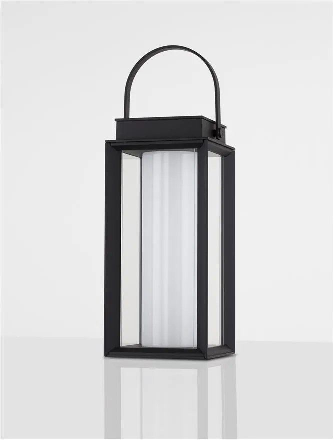 Lampa LED solara portabila iluminat exterior decorativ VERHAAL negru