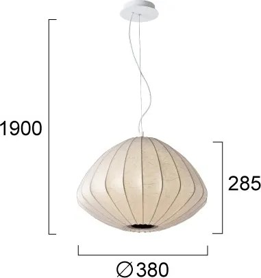 Lustră LED suspendată pe cablu BOLA LED/11W/230V + 1xE27/5W, crem