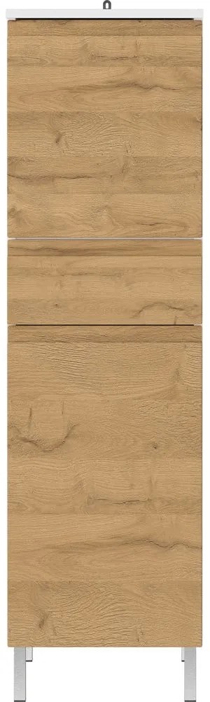Dulap de baie înalt alb în decor de stejar 34x120 cm Torrance - Germania