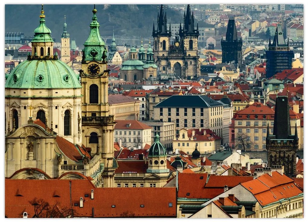 Tablou - Panorama din Praga (70x50 cm)