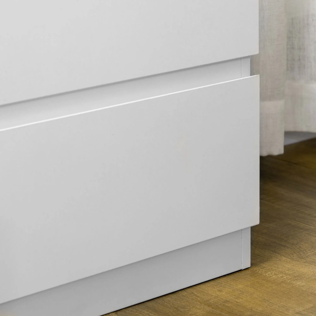 HOMCOM Comodă 3 sertare, Dulap de depozitare elegant pentru dormitor, interior, 80l x 39P x 73H cm | Aosom Romania