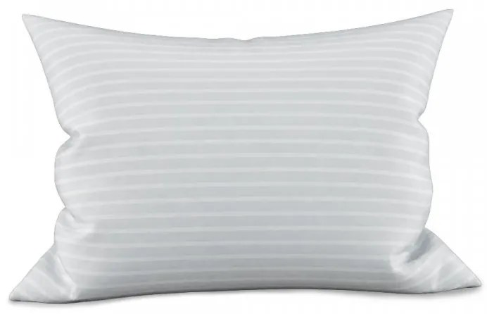 Husa pentru perna ATLAS GRADL alb dunga 5 mm bumbac pieptanat 70x90 cm