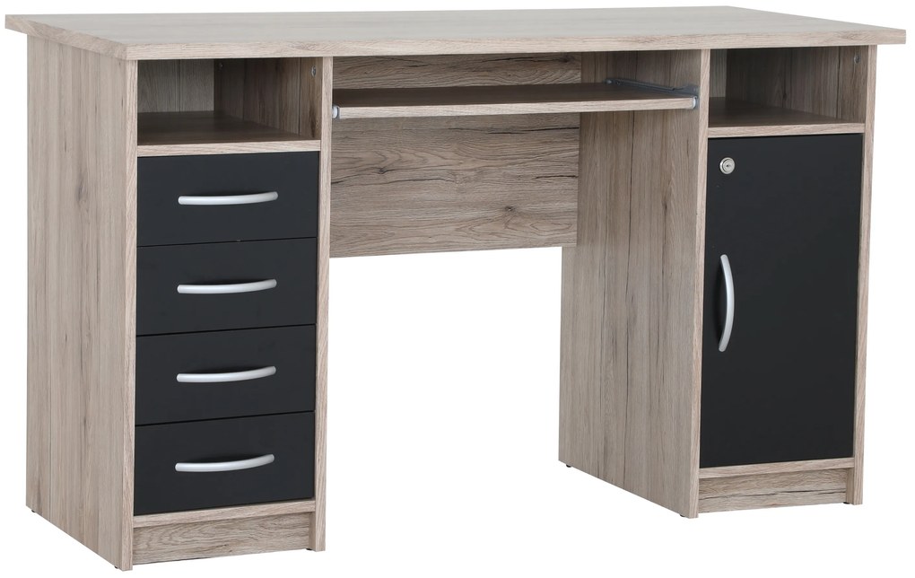 Masă PC Waldo (Stejar sanremo + Negru). 1101304