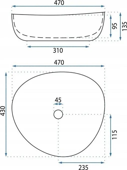 Lavoar pe blat Basaro Wiktoria alb