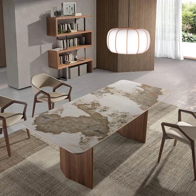 Masa deosebita design LUX Porcelain Marble 200x90cm