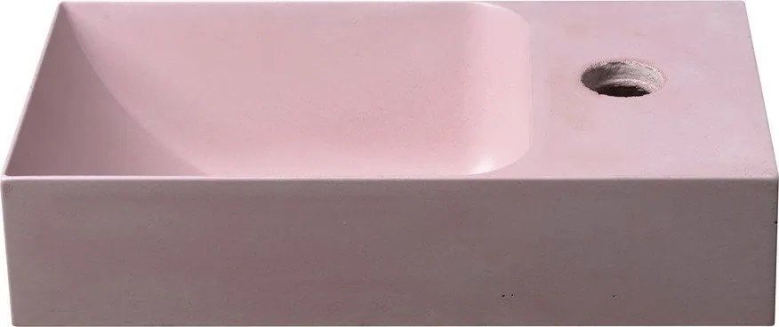 Chiuvetă mică pentru WC roz din beton 31x17 cm Piccolino – Sapho