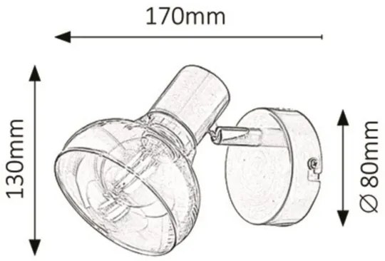 Rabalux 5555 - Aplică perete HOLLY 1xE14/40W/230V crom lucios