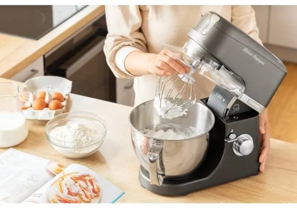 Robot de bucătărie cu castron din oțel inoxidabil Sencor 1000W/230V gri