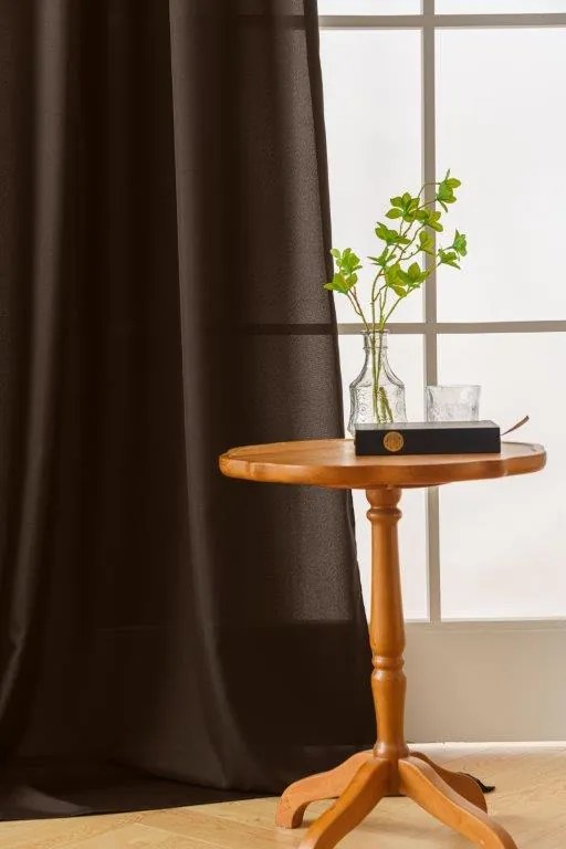 Draperie maro inchis cu rejansa OXFORD 140x250 cm