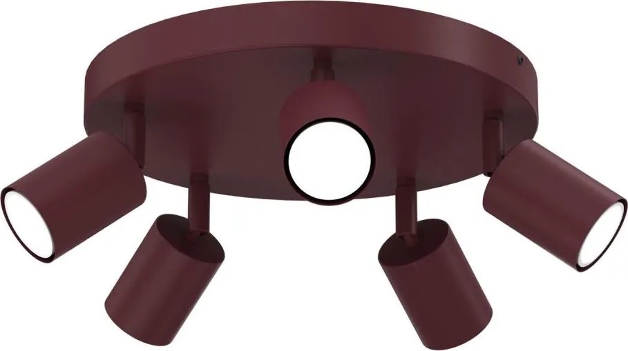 Plafonieră cu 5 spoturi FUN 5xGU10/8W/230V burgundy