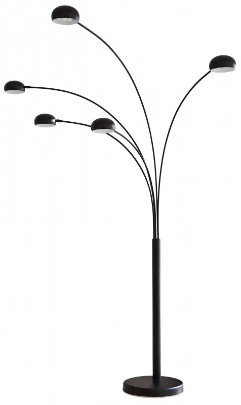 Lampadar din metal/marmura THIS & THAT 220 cm negru, 5 becuri
