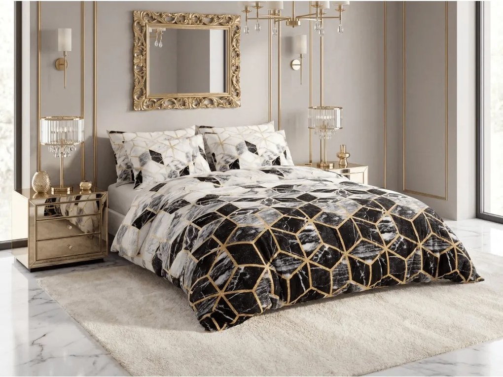 Lenjerie de pat policoton ATHENA POLY negru Dimensiune lenjerie de pat: 70 x 90 cm | 140 x 200 cm