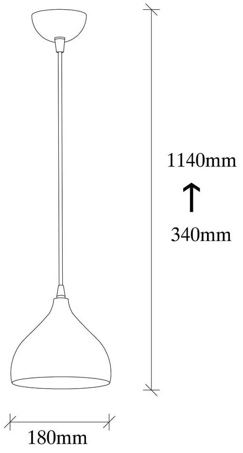 Lustră neagră cu abajur din metal ø 18 cm Tattoo – Opviq lights