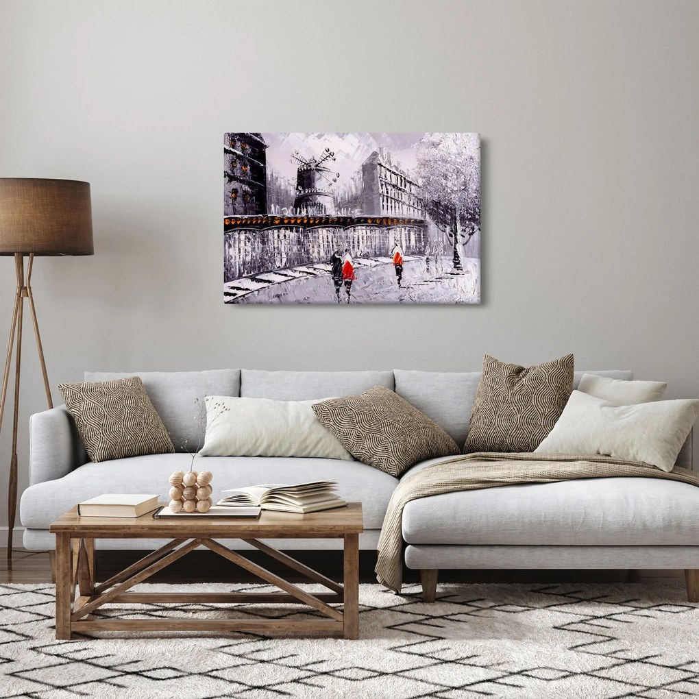 Tablou - Pictură în ulei a orașului II. (90x60 cm)