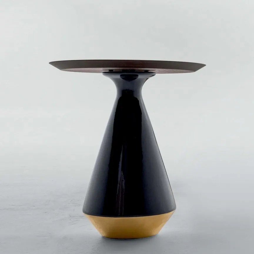 Masuta Living design LUX din ceramica si lemn Amira, 45cm