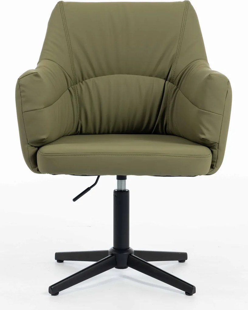 HR840CROSS Scaun Khaki Piele Ecologica Premium Soft cu Bază Neagră