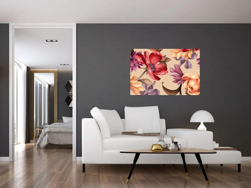 Tablou - Flori de epocă (90x60 cm)