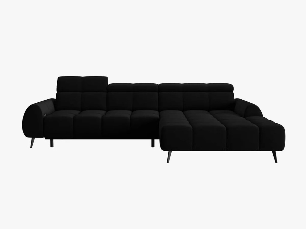 Coltar cu reglaj electric 5 locuri Alyse catifea L295 cm