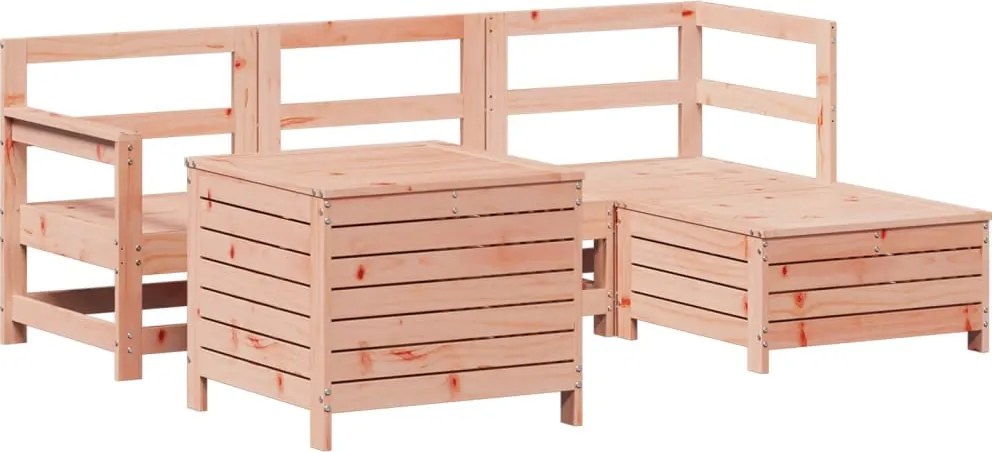 vidaXL Set canapele grădină, 5 piese, lemn masiv brad douglas