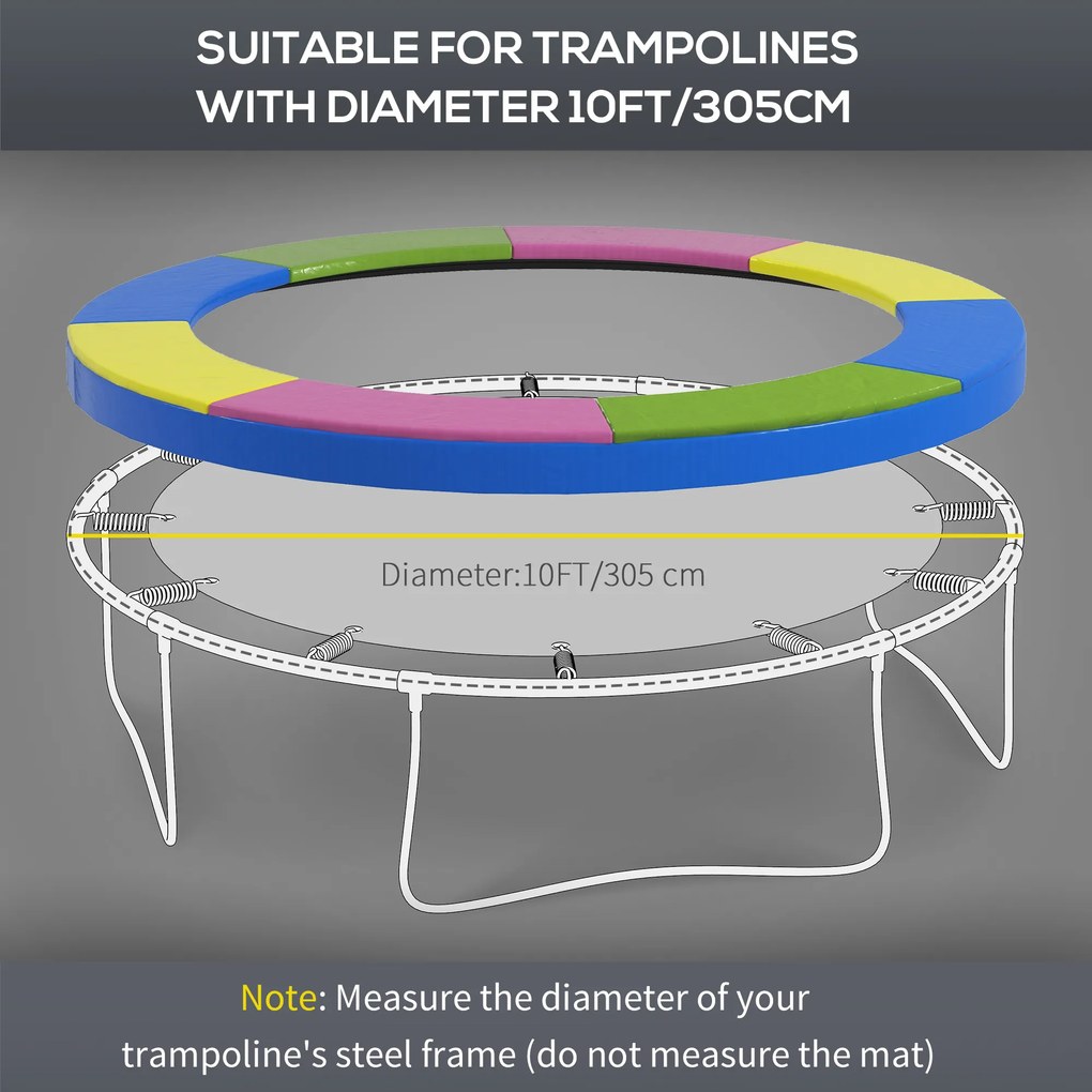 SPORTNOW Husa de 10FT pentru Arcuri de Trambulina, Saltea de Siguranta de Rezerva pentru Trambulina