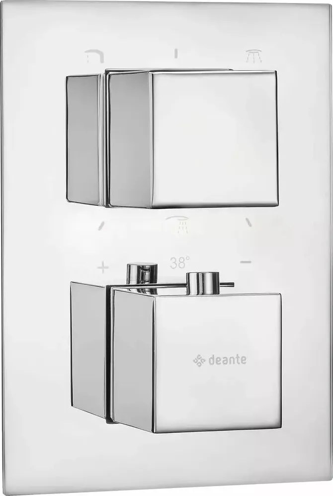 Corp incastrat pentru baterie dus Deante Box cu termostat crom