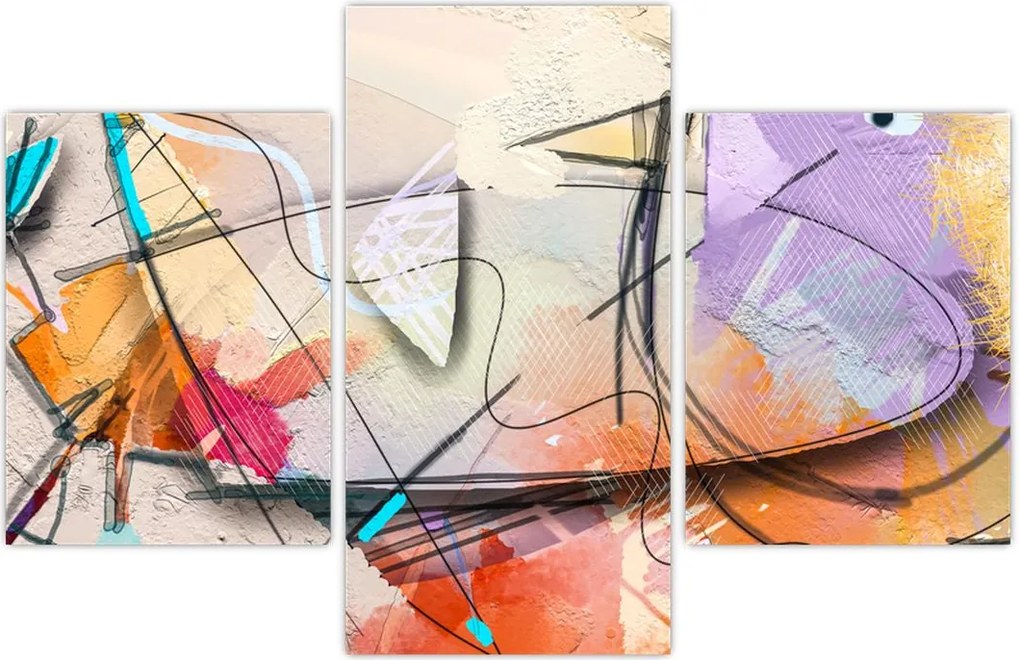 Tablou - Abstract, pasăre (90x60 cm)