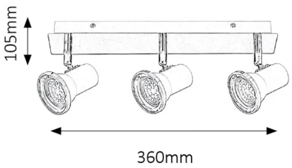 Rabalux 5499 - Spot baie STEVE 3xGU10/4,5W/230V