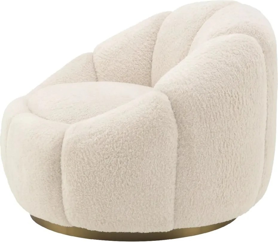 Fotoliu pivotant design elegant Inger, Brisbane cream