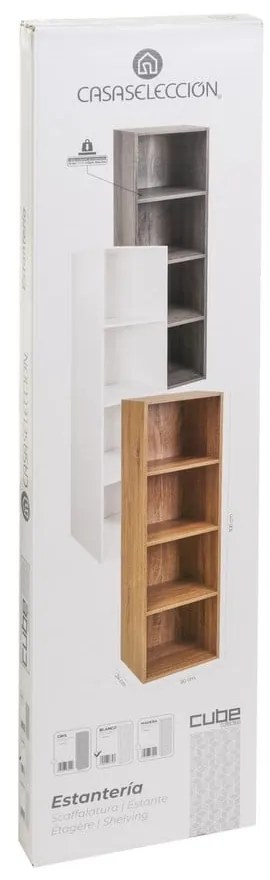 Bibliotecă albă 30x106x24 cm Cube – Casa Selección