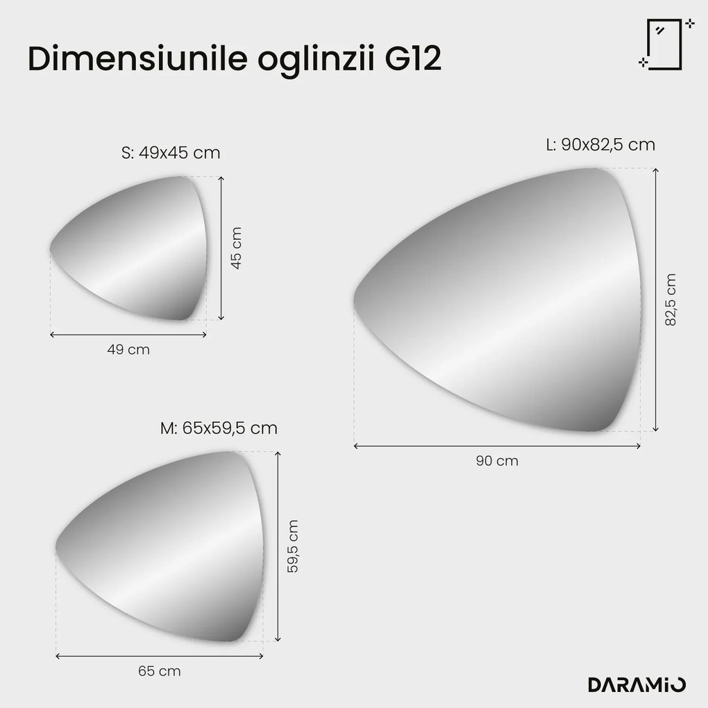 Oglindă atipică cu iluminare LED G12