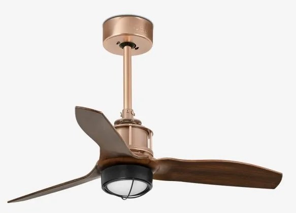 Lustra cu Ventilator si telecomanda JUST FAN XS LED cupru/maro