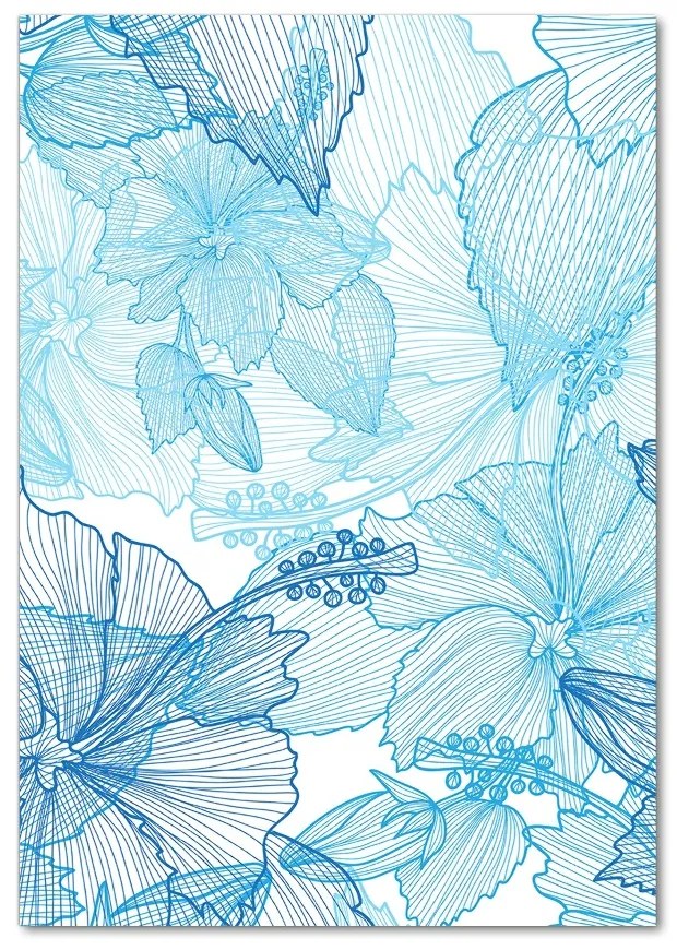 Tablou din Sticlă flori Hawaii