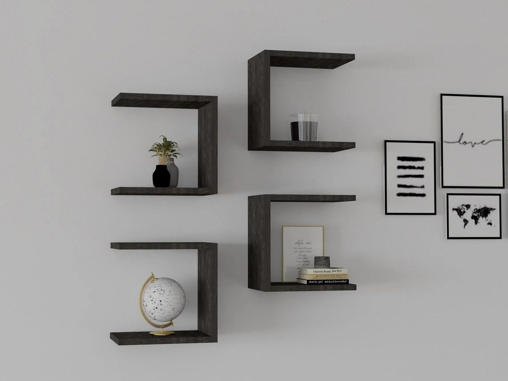 Set 4buc. rafturi Donete (antracit) . 1095818