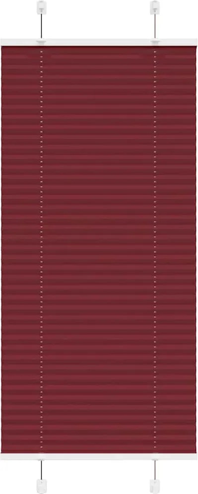 vidaXL Jaluzea plisată Bordeaux Roșu 60x100 cm Lățime țesătură 59,4 cm