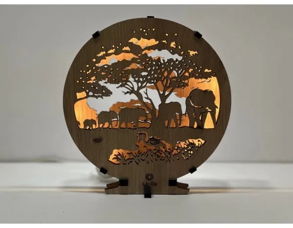 Li-Go 23610/DUB2 - Lampă LED decorativă de masă dimmabilă, LED/12W/230V, 20x22 cm, stejar