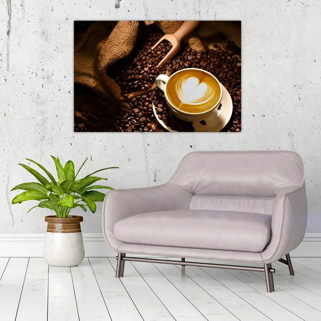 Tablou - O ceașcă de cafea (90x60 cm)
