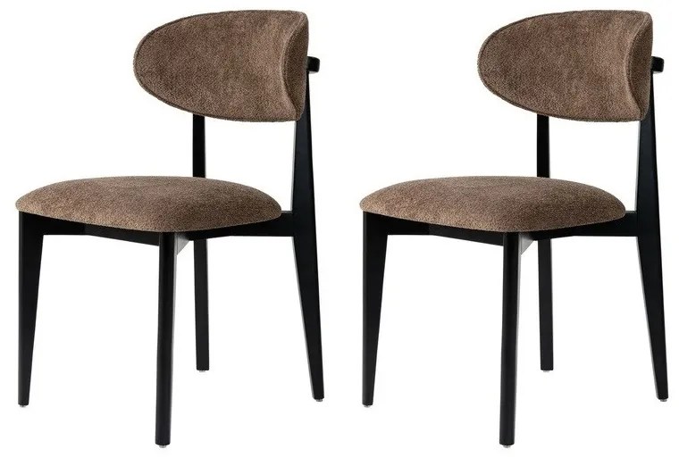Set de scaune de sufragerie Lionte Brown andBlack, 2 buc.