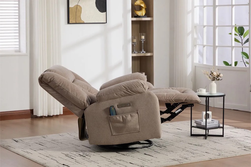 Fotoliu recliner electric dumonde cu funcție de balansare ,rotire și masaj în 8 puncte Novera