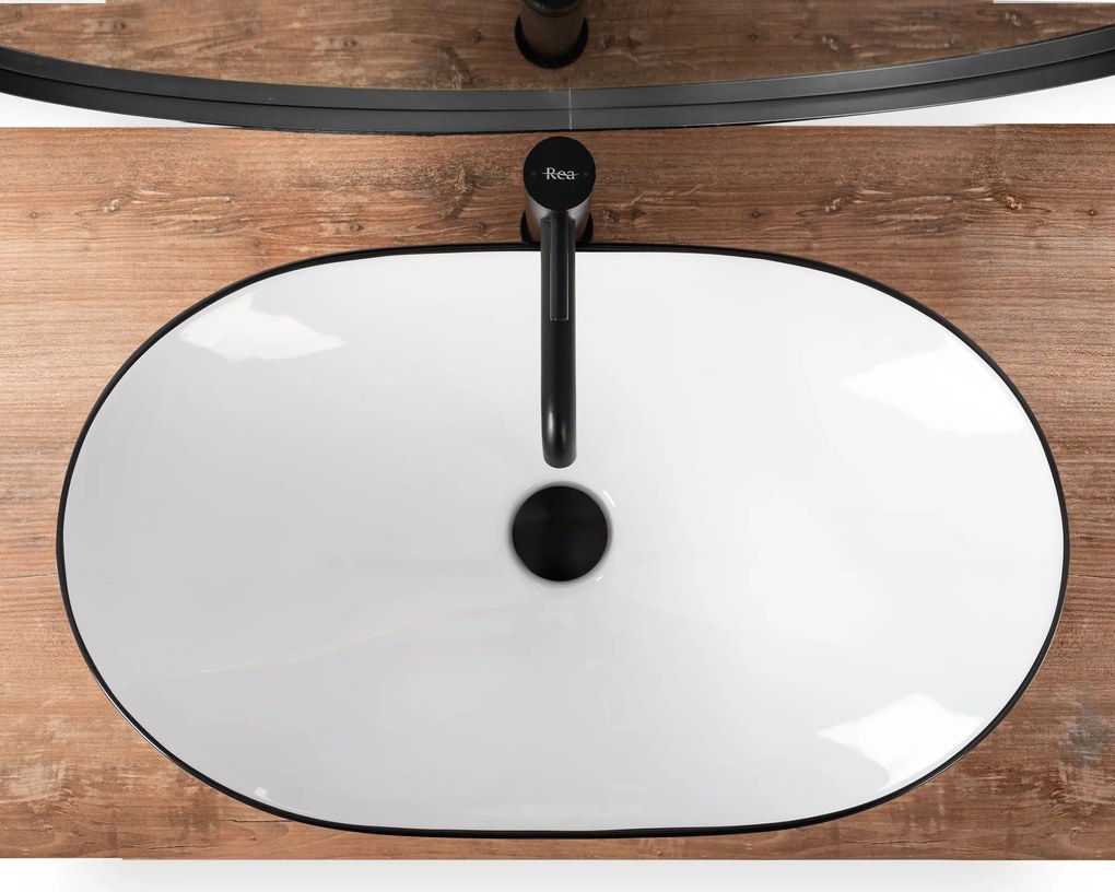 Lavoar Royal ceramica sanitara White /Black Edge – 62,5 cm