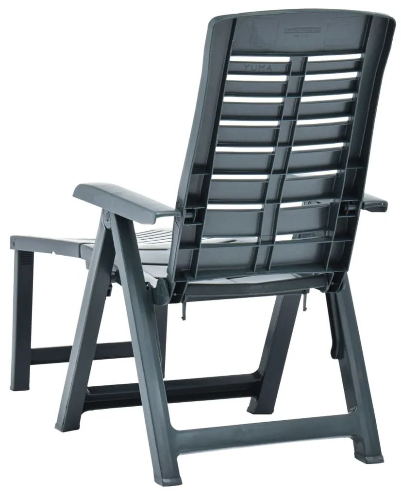 Sezlong pliabil, verde, plastic 1, Verde