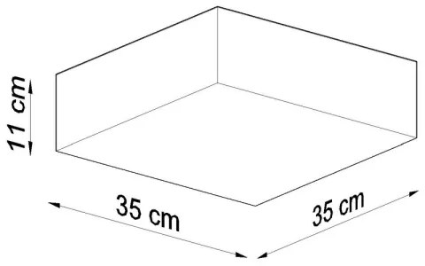 Plafonieră HORUS 35 2xE27/60W/230V negru