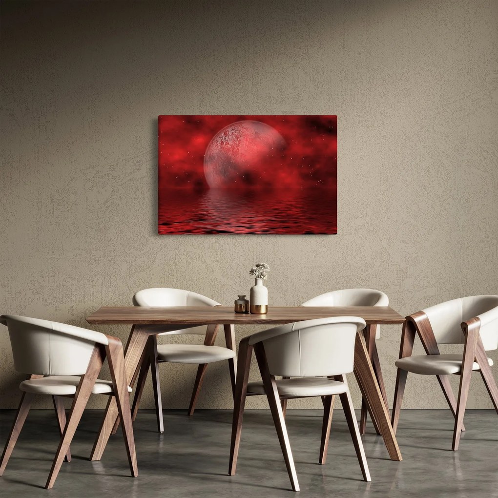 Tablou - Luna pe nivelul apei (90x60 cm)