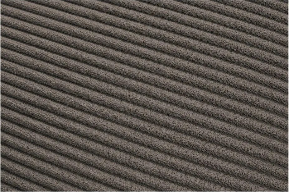 Canapea gri/maro extensibilă cu tapițerie din catifea reiată 195 cm Monaco – Bobochic Paris